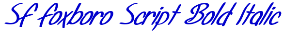 SF Foxboro Script Bold Italic 字体